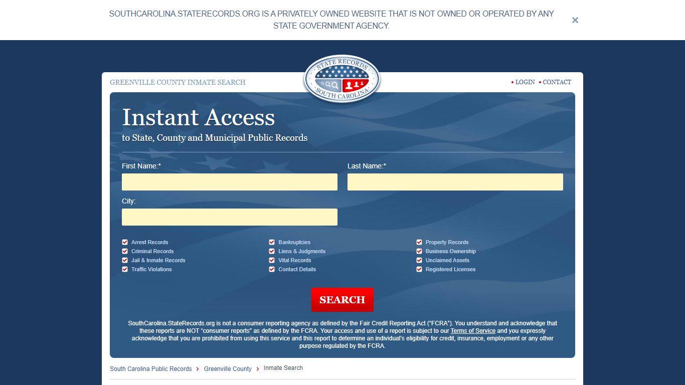 Greenville County Inmate Search - South Carolina State Records